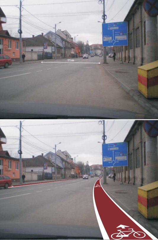 Pista de biciclete B-dul Corneliu Coposu