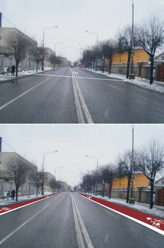 Piste de biciclete BULEVARDUL G-RAL VASILE MILEA